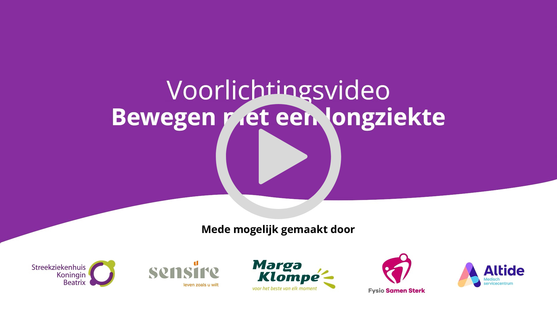 Bekijk de video bewegen met een longziekte